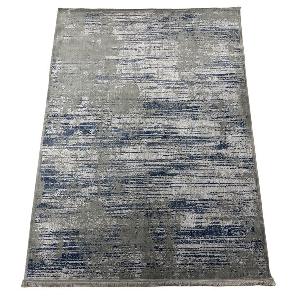 Grey,Blue Modern Stripped Design Soft Premium Quality Carpet - 300 x 200 cm
