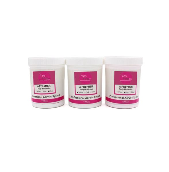 YesYouOnline Pink, White and Clear 120g Acrylic Powders