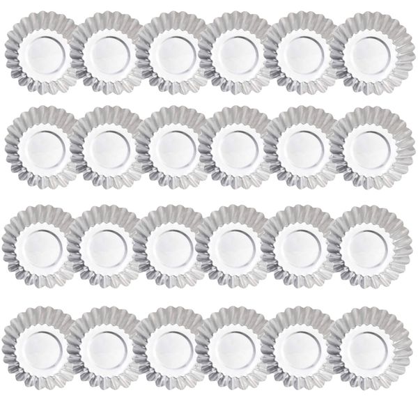 Kitchen Disposable Aluminium Quiche Tart Tins 7cm Set of 24 Jumbo Pack