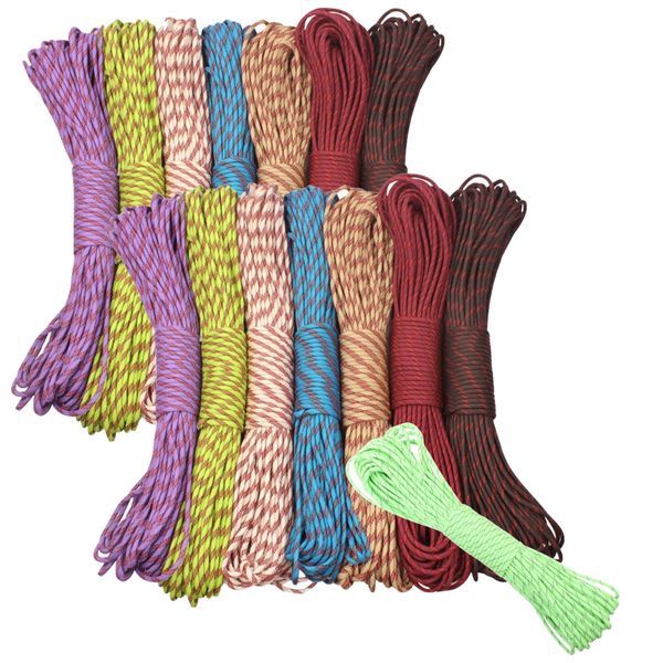 Camping Paracord Rope 15 x 3M Autumn