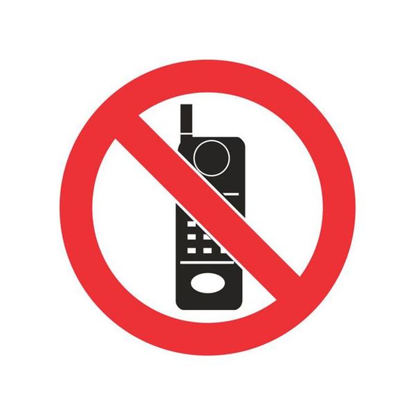 No Cell Phone Sign 290 x 290mm