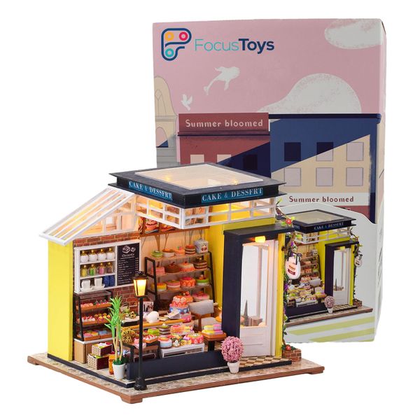 FocusToys DIY 1:24 Scale Miniature Bakery Doll House