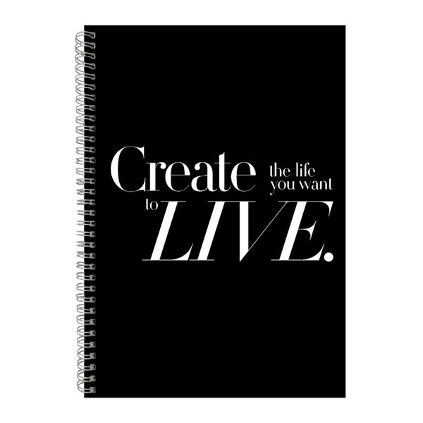 Create A4 Notebook Spiral Lined Motivational Saying Graphic Notepad Gift224