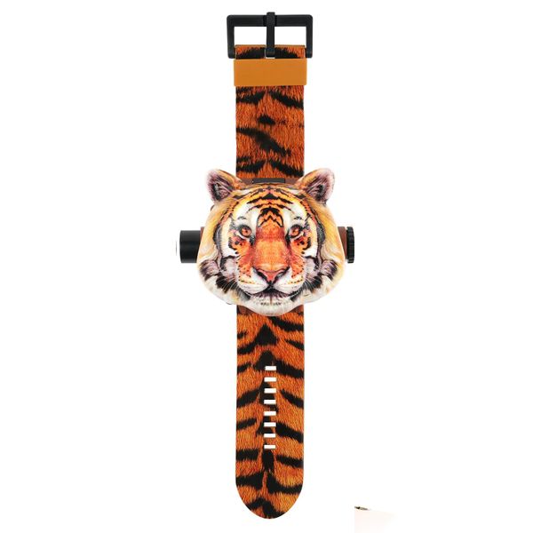 Kids Tiger Projection Watch, 24 Animal Patterns, Digital Toy Watch