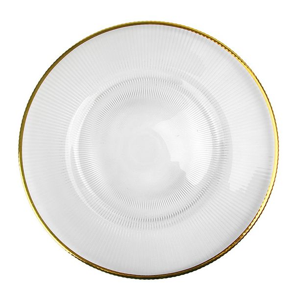 Elegant Gold Rational Line UnderPlate For Decor - 25 Pieces