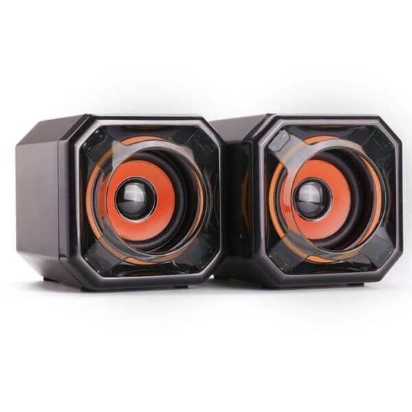Hotman HTA8 USB Multimedia Speakers Woofers For PC & Laptop Black