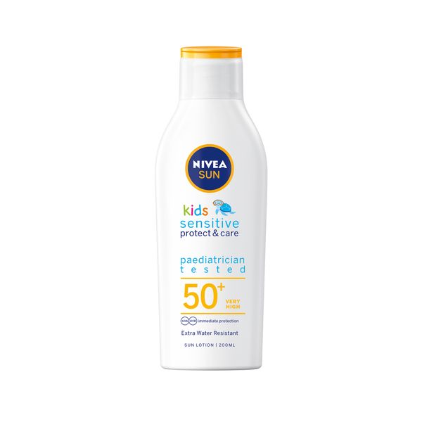 NIVEA SUN Kid's Protect &amp; Sensitive Sun Lotion SPF50+ Sunscreen - 200ml
