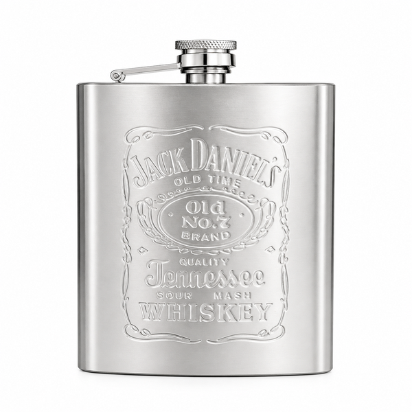 7 oz Matte Stainless Steel Portable Hip Flask Set