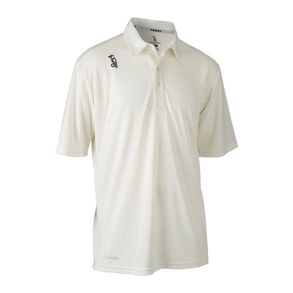 Kookaburra Junior Pro Active Short Sleeve Shirt - Cream