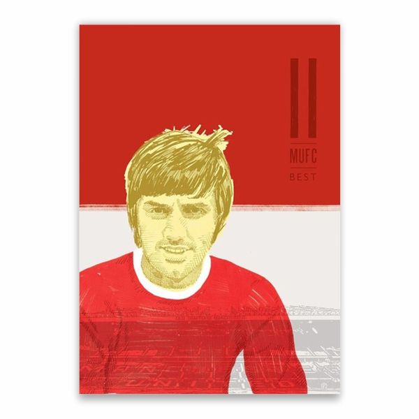 George Best United 11 Poster - A1