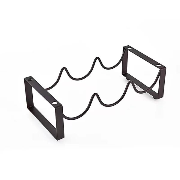 Flat Iron Stacking Wine Rack European Shelf Wrought Iron Wine Holder