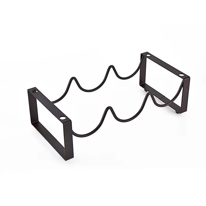 Flat Iron Stacking Wine Rack European Shelf Wrought Iron Wine Holder