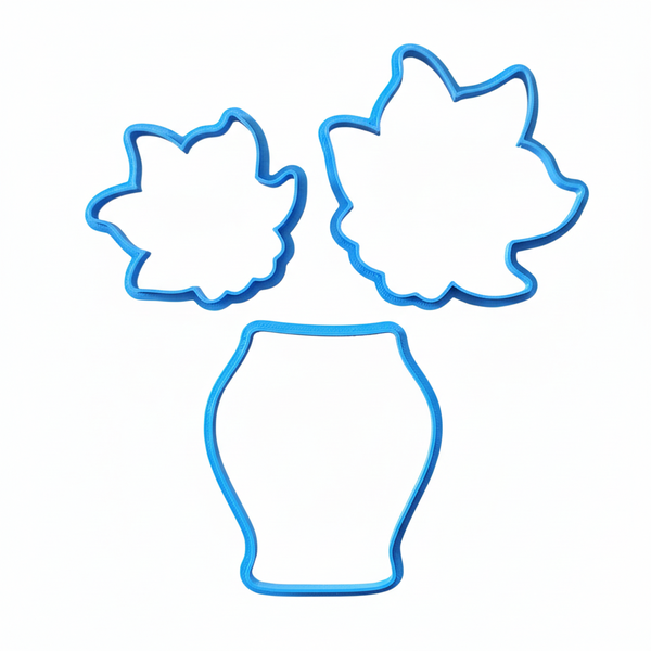3-Piece Flower Pot Cookie Cutter Set - Daffodil &amp; Vase - 3D Printed