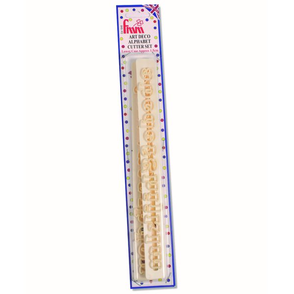 FMM Cutter Art Deco Alphabet Set Lower Case Cake Icing Cutting Tool 1.5 cm