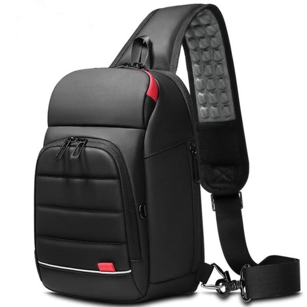 Men Business Bag Fashion Trend Chest Bag Casual Outdoor Sports Shoulder Bag Multi-function Large Capacity