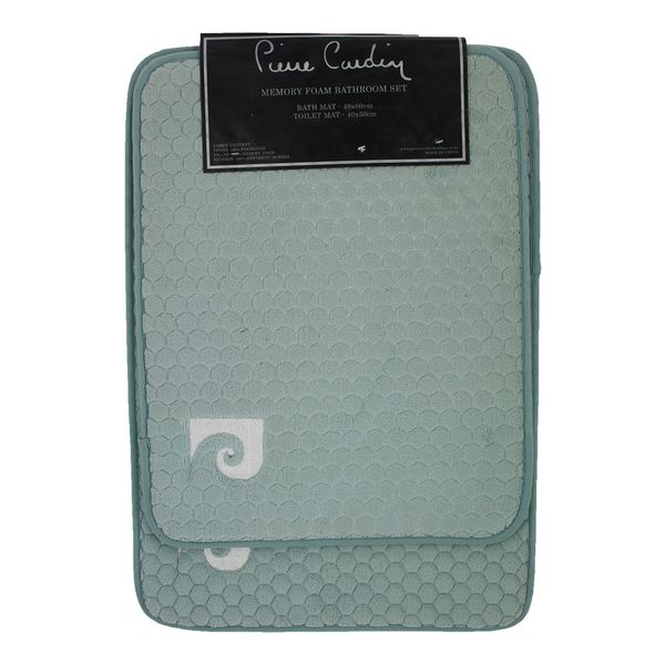 Pierre Cardin Memory Foam Bath Mats - Duck Egg