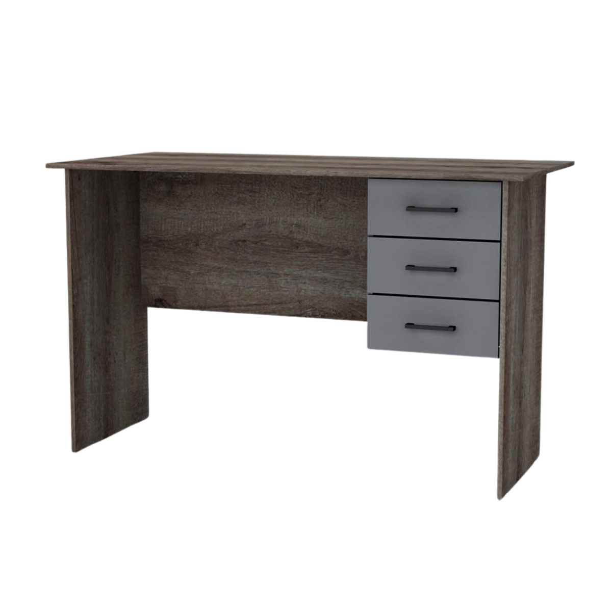 Office Desk German Oak & Grey