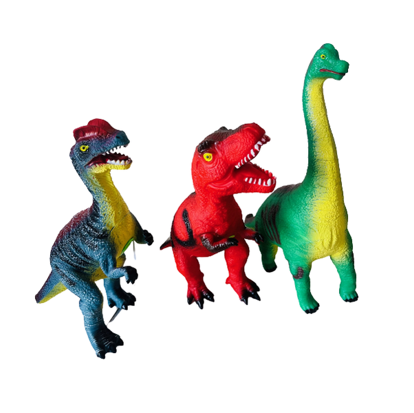 Large Roaring Dinosaur Figurines with Sound - 3 Piece