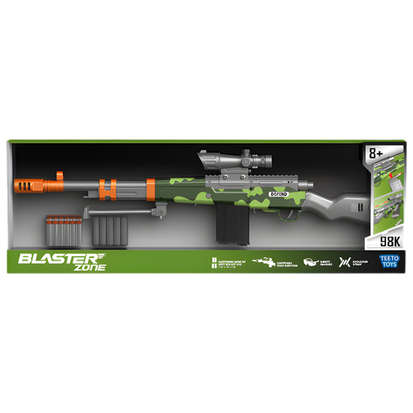 Toy Foam Dart Blaster Gun Set with Scope &amp; Bipod 87cm - Toys for Boys