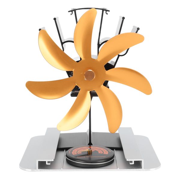 Seven Blade Gold Vertical Fan Heat Insulation Pl image