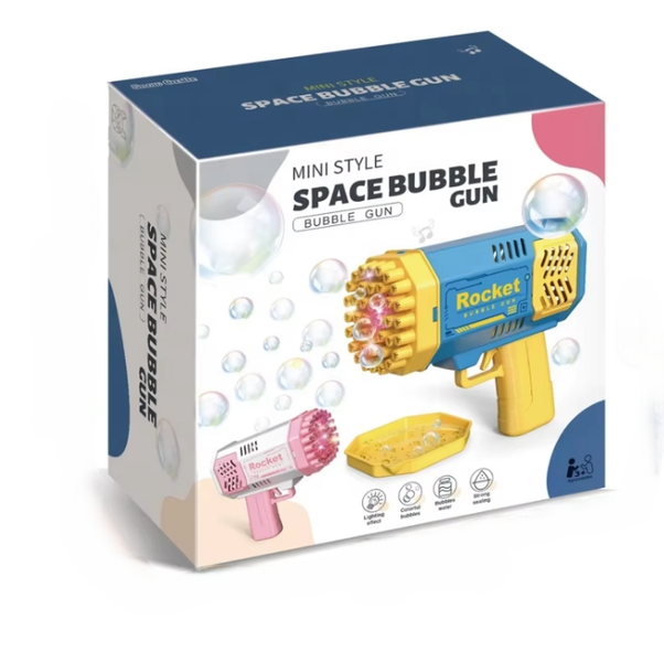 SamMag Bubble Guns Toys, 40 Holes Bubble with Colorful Bubble Solution