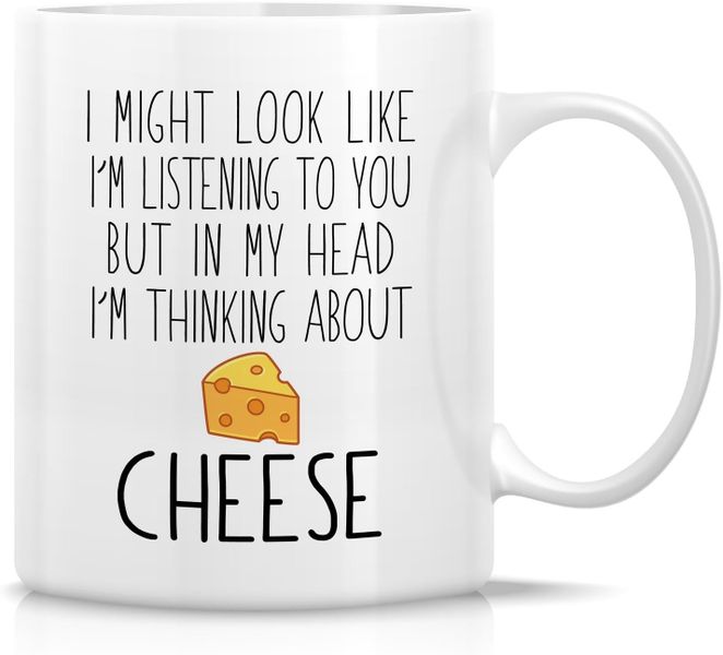 I'm Thinking About Cheese Christmas Birthday Gift Mug