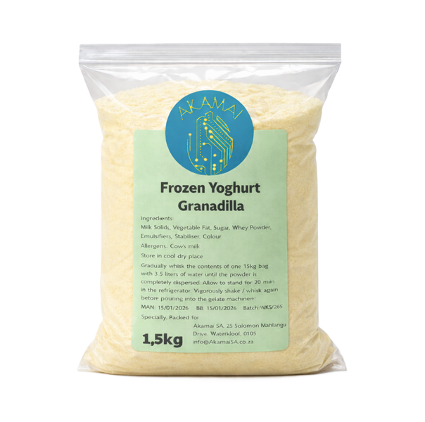 Frozen Yoghurt Powder Premix - Granadilla Flavour, Makes 5kg Just Add Water