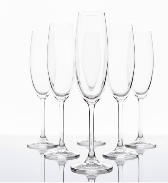 Crane Crystal - Bistro Crystal Glass Champagne Flute 220ml - Set of 6