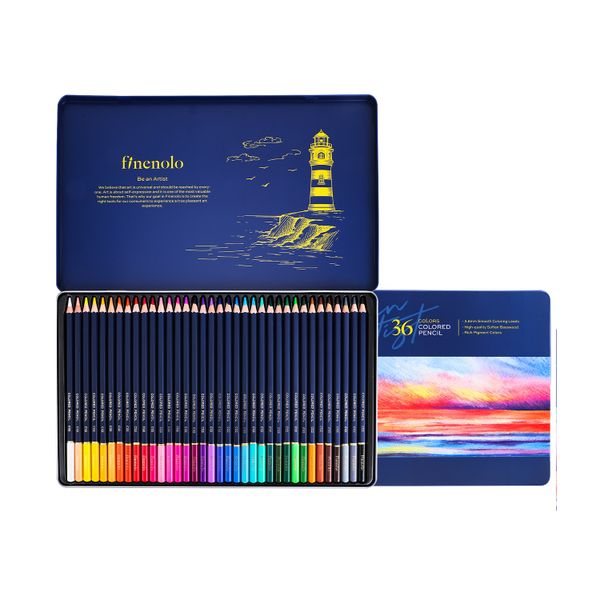 Deli Finenolo Basswood Colour Pencil 36 Colours Metal Case