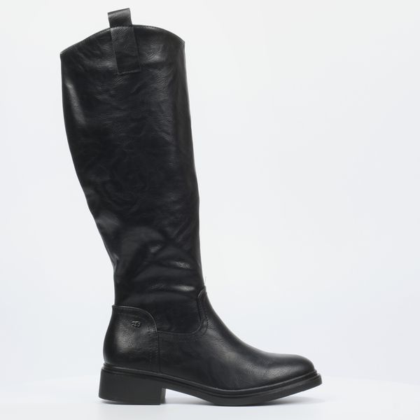 Miss Black Women's Black Round Toe Tpr Sole Boot image