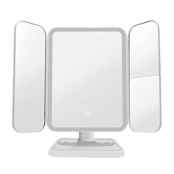 LED Makeup Mirror Cosmetic Vanity Mirror 3X &amp; 5X Magnification Tri-Fold