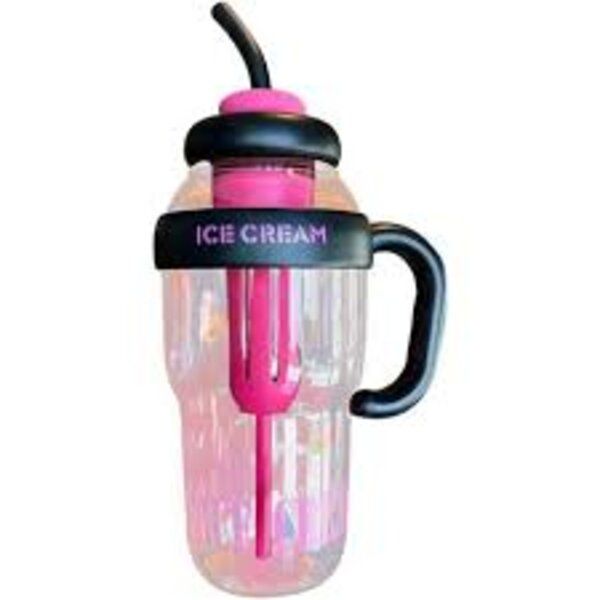 Ice cream Bottle with a straw