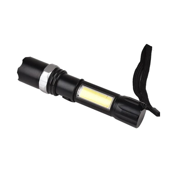 Multi-Mode Zoomable LED Steel Flashlight