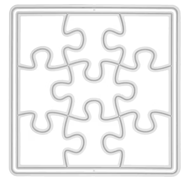 Trocraft Square Puzzle Metal Cutting Dies