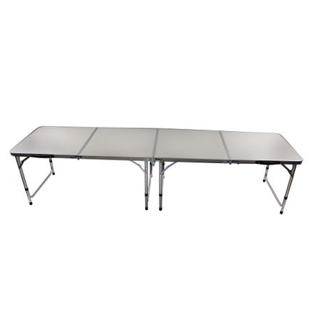 240x60cm Adjustable Height Cream Marbling Top Aluminium Frame Folding Table | Online in South Africa | takealot.com