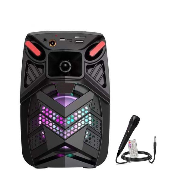 8 Inch Wireless Portable Speaker with Wired mic and remote QS637