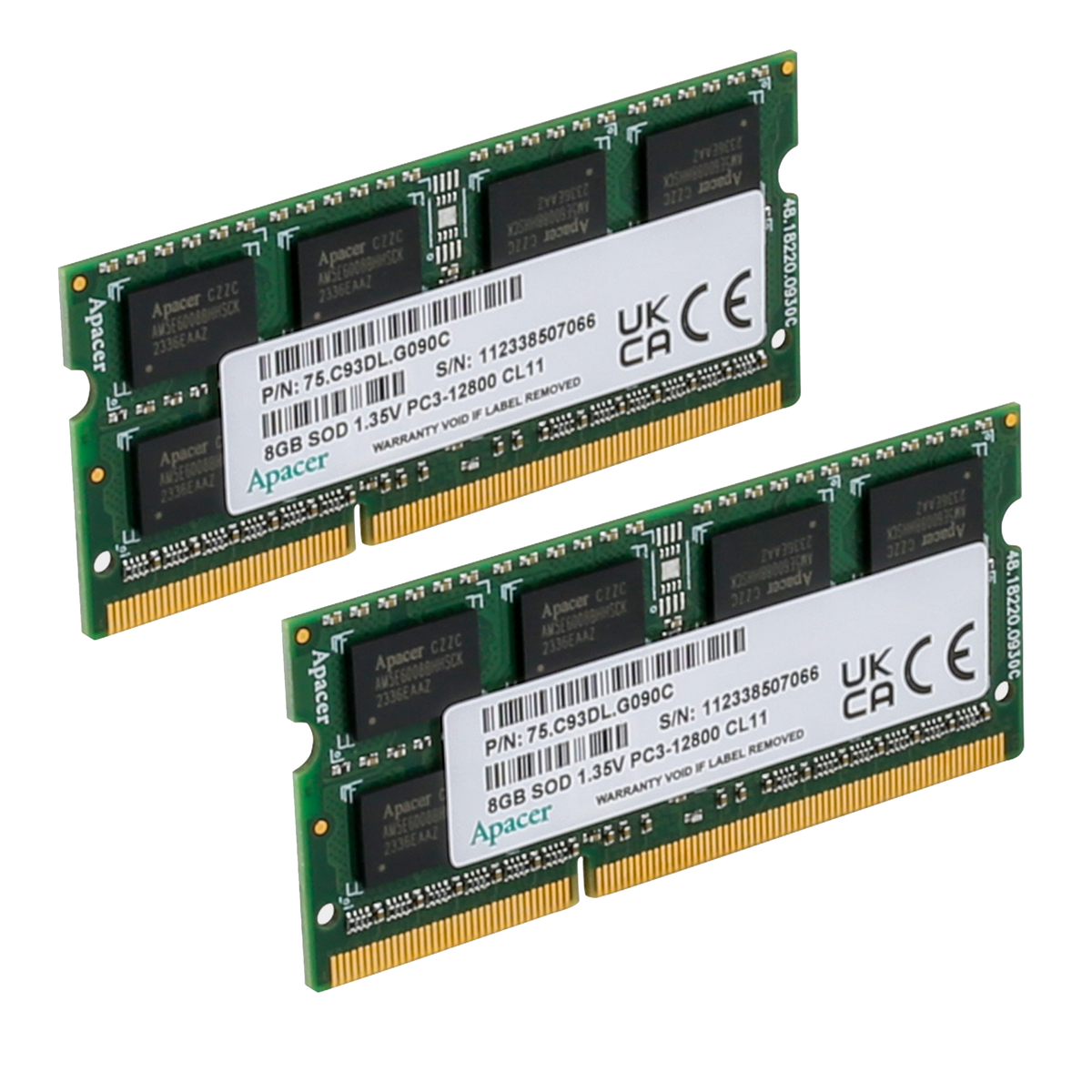 Apacer Combo- Apacer 16Gb DDR3 1600Mhz SODimm Laptop RAM (2 x 8GB
