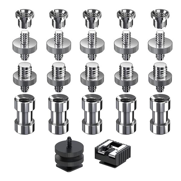 22-in-1 1/4" and 3/8" Converter Threaded Screws Adapter for Camera Tripod