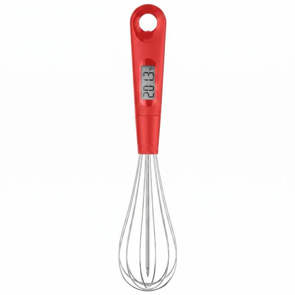 2-in-1 Digital Candy Thermometer Whisk Heat-Resistant Egg Beater