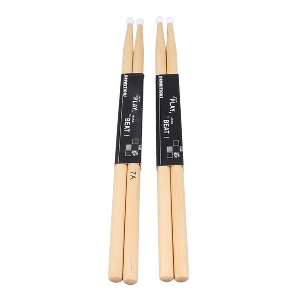 2 Pairs 7A Maple Drumsticks (Nylon Tip)