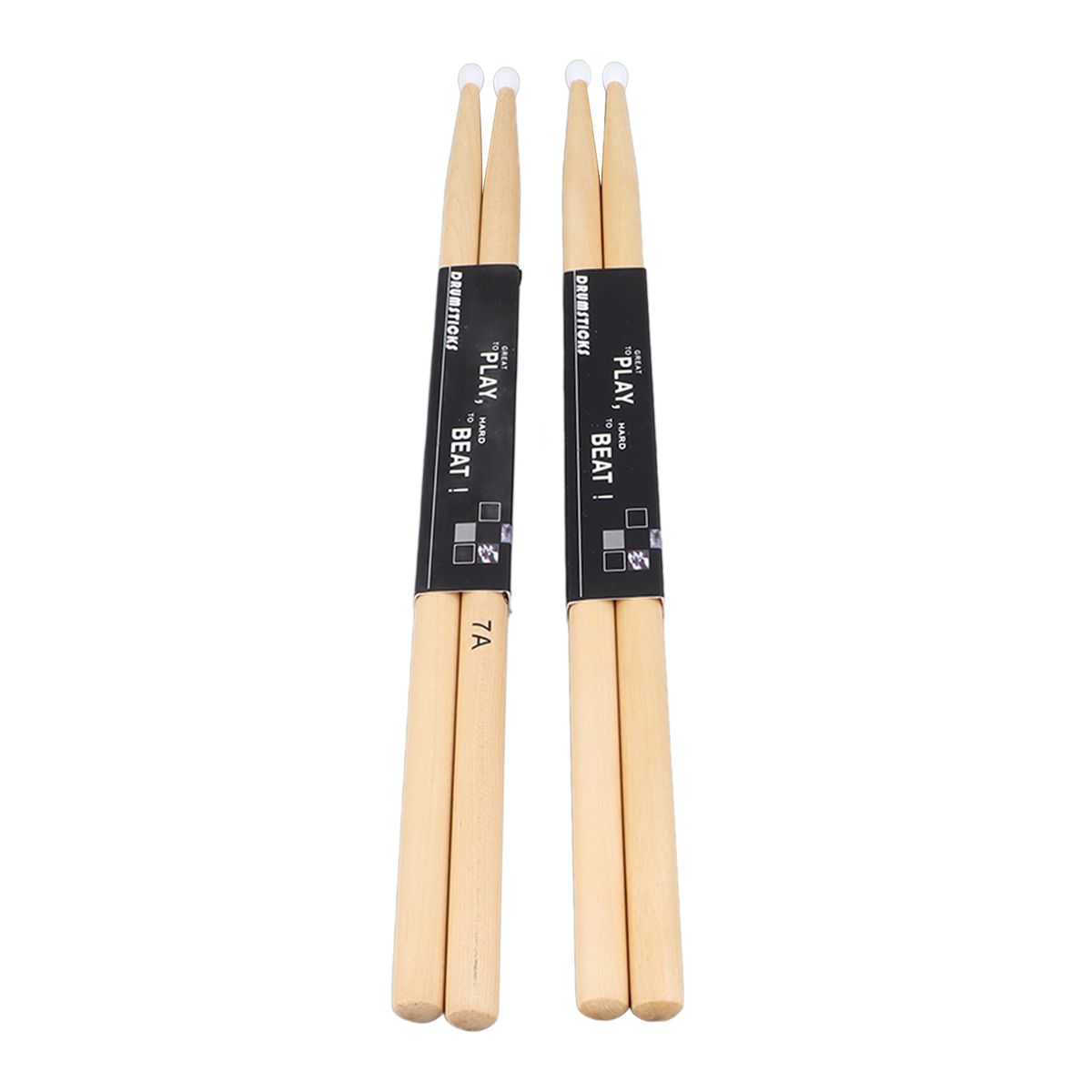 2 Pairs 7A Maple Drumsticks (Nylon Tip)