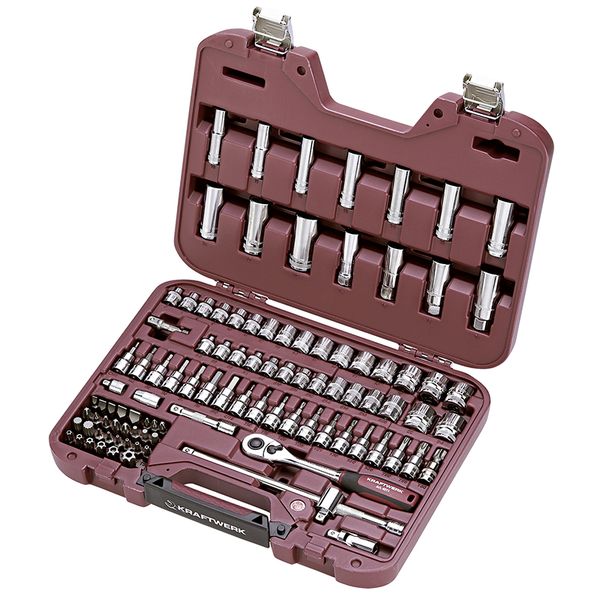 Kraftwerk 101-Piece 3/8" + 5/16" Socket &amp; Bit Set with Ratchet