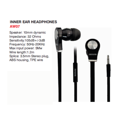 AIWA Inner Ear Headphones AW07 Shop Today. Get it Tomorrow takealot