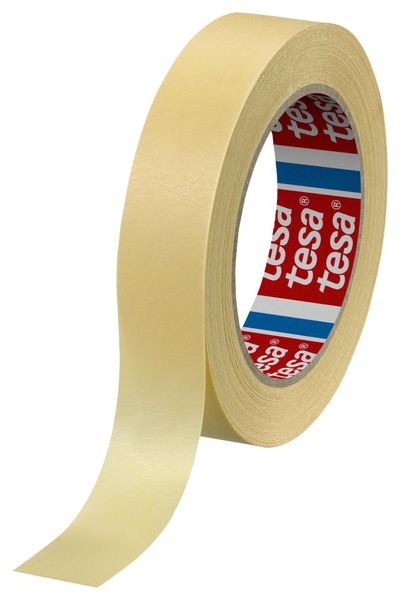 Tesa - Masking Tape, Crepe Paper, Cream, 25 mm x 50 m