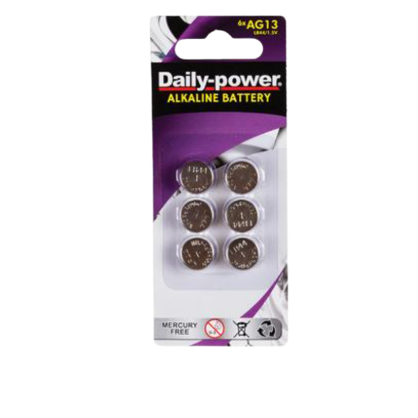 Alkaline Batteries AG13 - Pack of 6