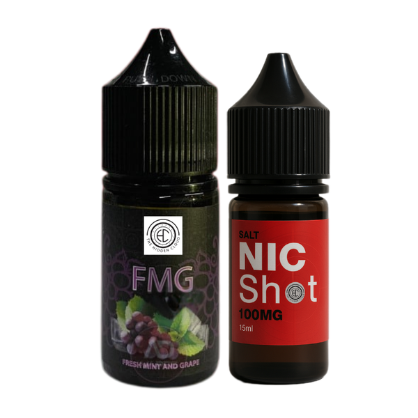The Hidden Cloud FMG Fresh Mint and Grape 50mg 30ml Longfill Kit