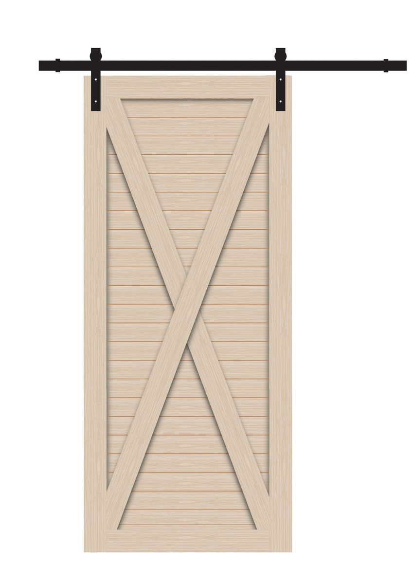 X Brace Pine Barn Door Interior Barn Sliding Door Including Mechanism