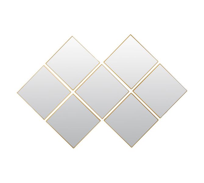 Frame Square 7 Piece Darwin Mirror - Gold