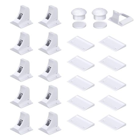 Baby Cabinet Locks Child Proof Safety Magnetic Lock Drawer 10 Lock & 2 Key Image