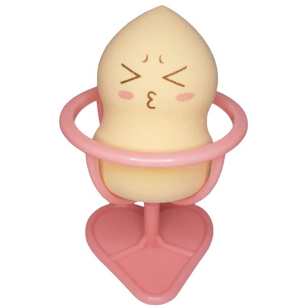 Blending Makeup Sponge With Stand - Peach